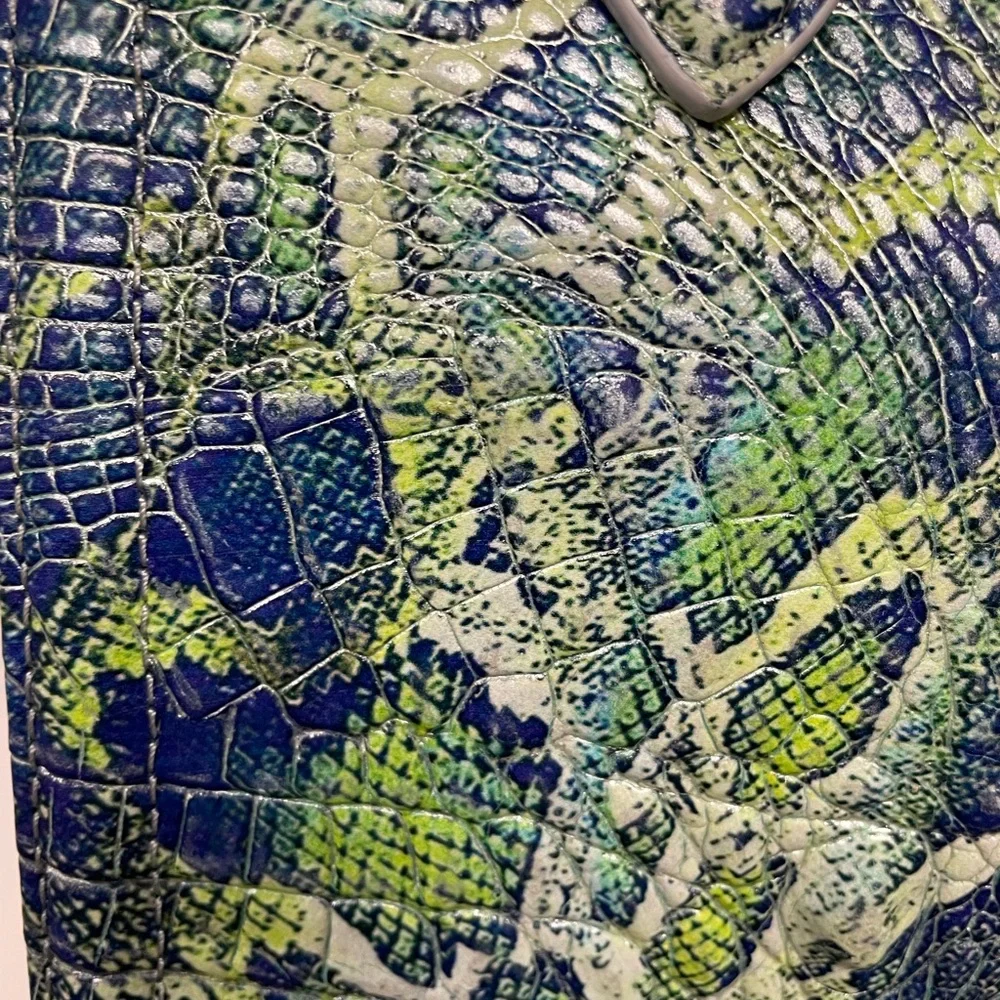 Brahmin Blue and Green Embossed Satchel Set - Picture 7 of 9